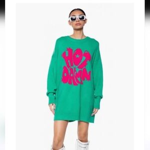 HOT DAMN LONG SLEEVE SWEATER DRESS